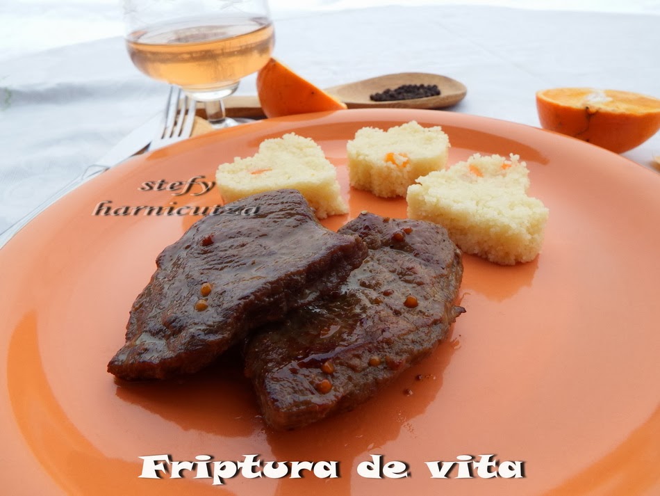 Friptura de vita cu garnitura de cous cous