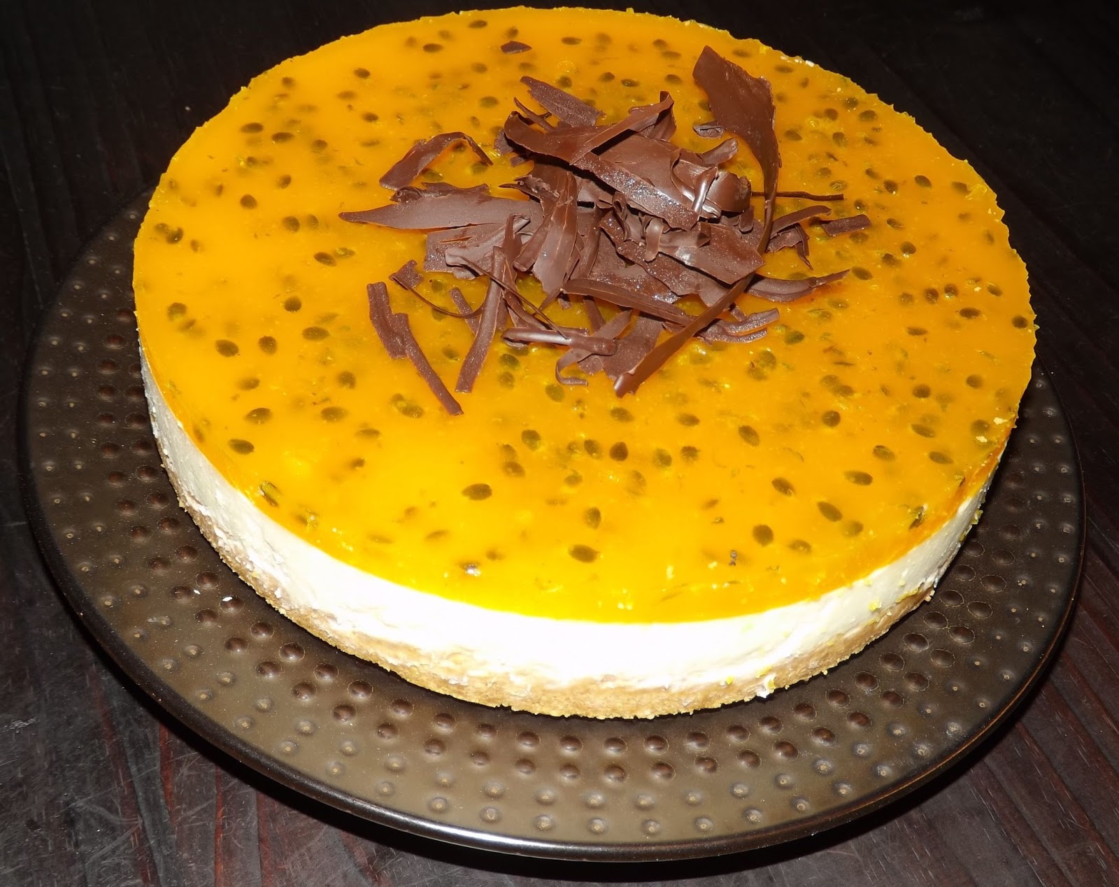 Desert cheesecake cu jeleu de fructul pasiunii (maracuya)