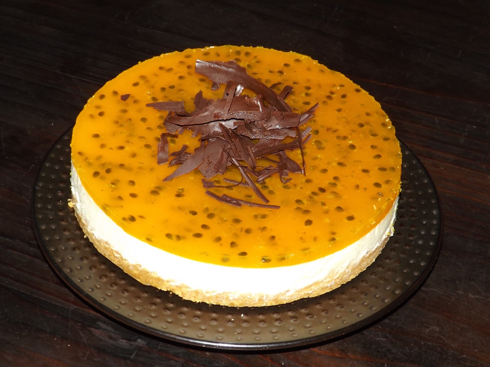 Desert cheesecake cu jeleu de fructul pasiunii (maracuya)