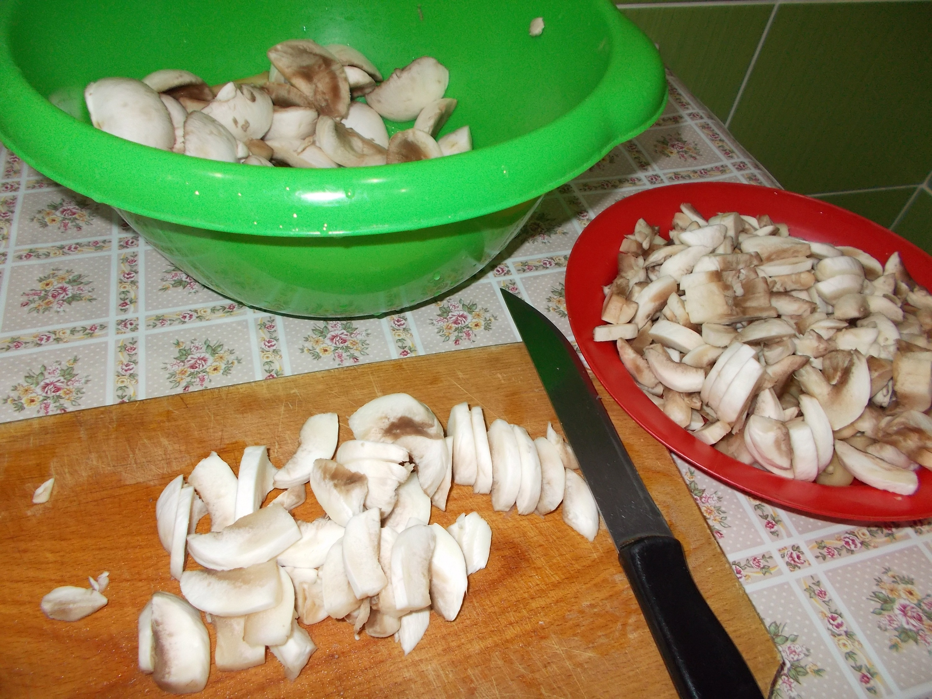 Tocanita de champignons cu piure de cartofi