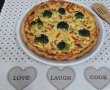 Tarta cu somon, broccoli, mazare si telemea-9