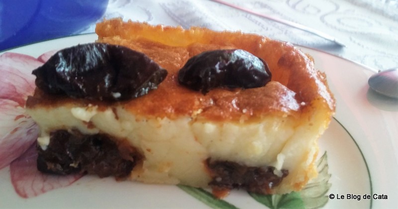 Desert flan/budinca cu prune uscate -  Far Breton