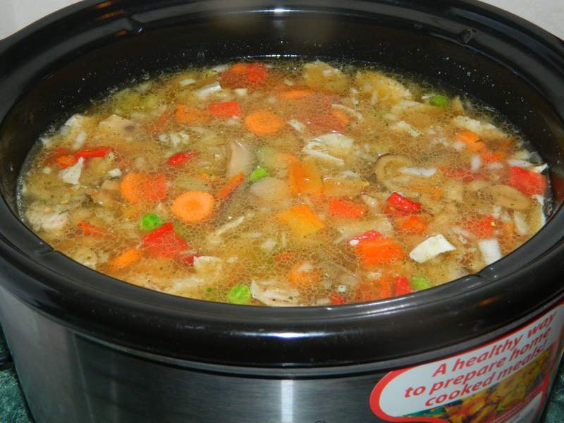 Pilaf cu pui si legume la slow cooker Crock-Pot