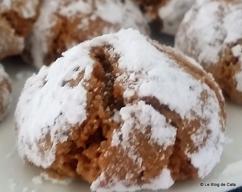 Desert biscuiti crinkles cu cafea