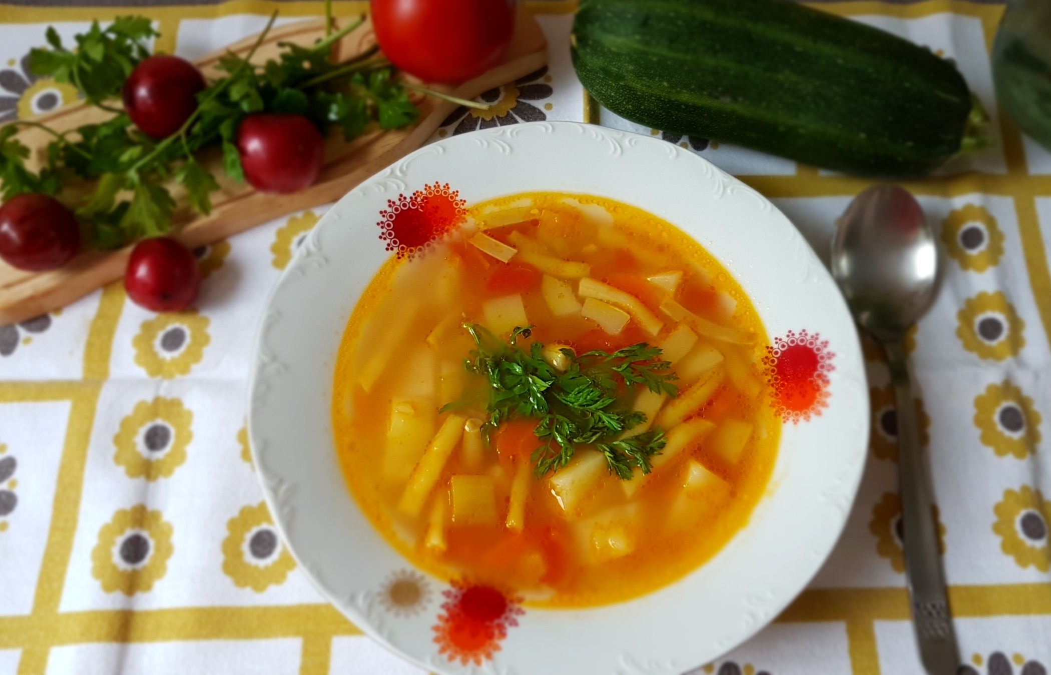 Ciorba de legume a la Cleme, acrita cu zarzare