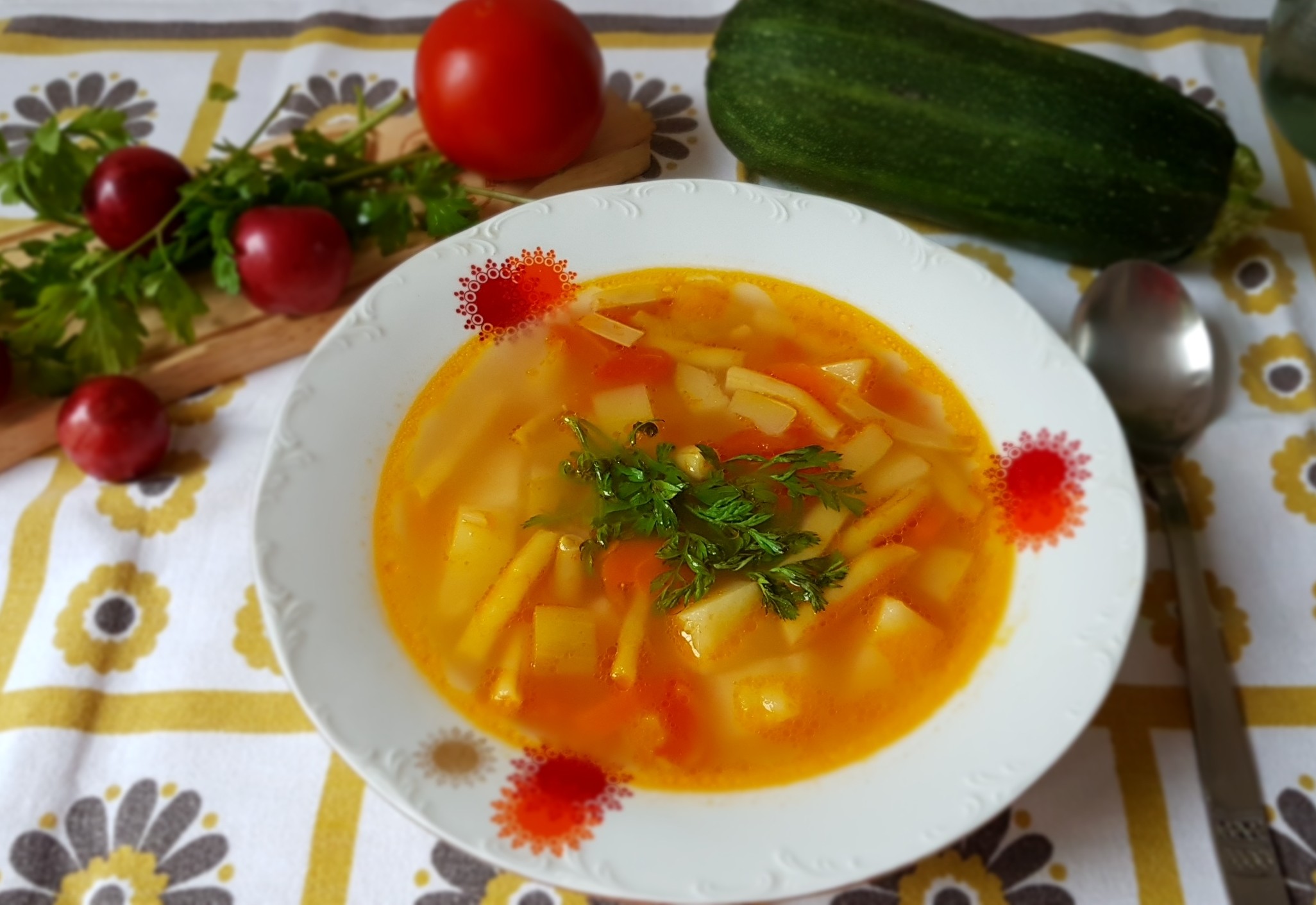 Ciorba de legume a la Cleme, acrita cu zarzare