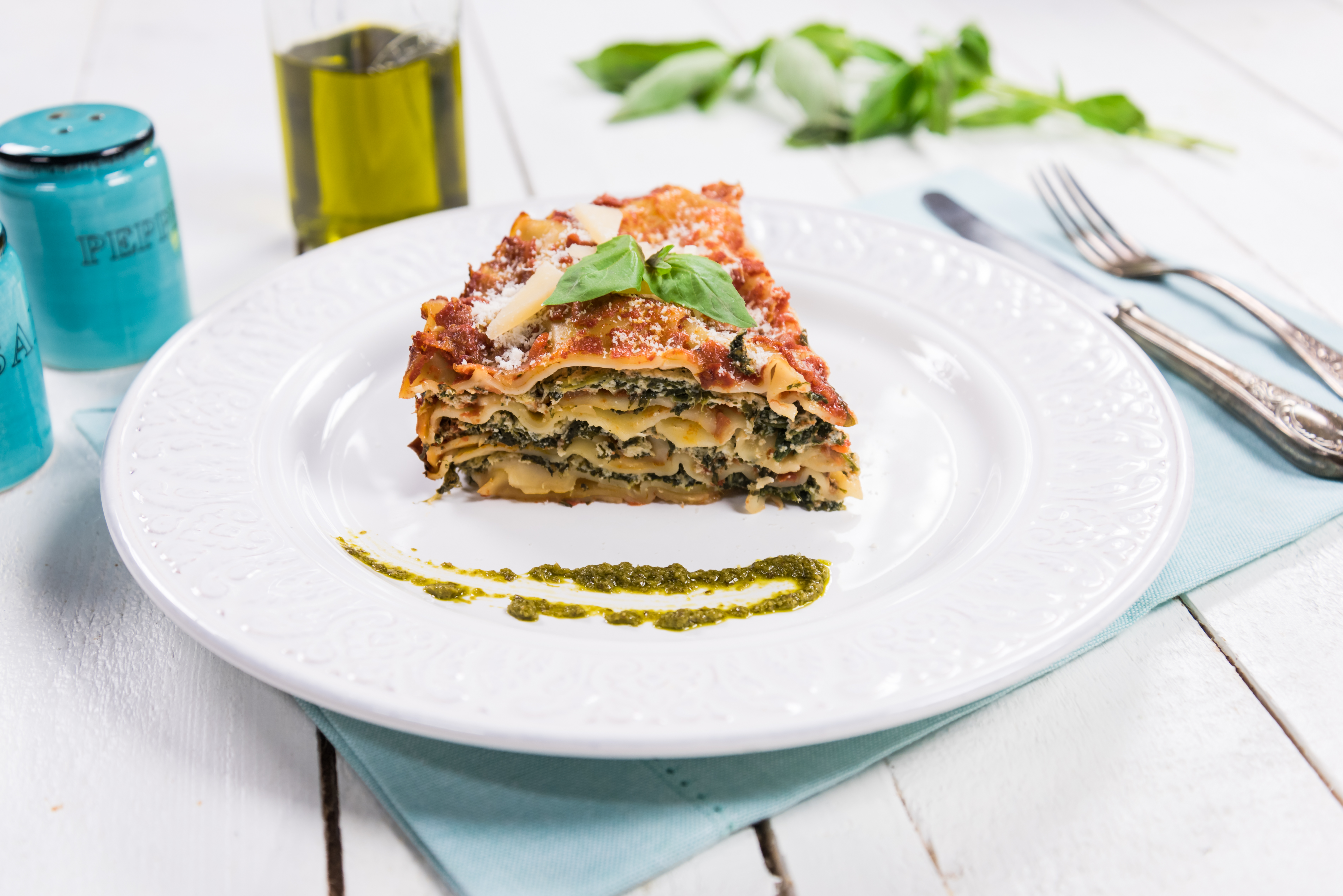 Lasagna cu spanac si ricotta la slow cooker Crock-Pot