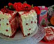 Tort Red Velvet, cu crema de branza si lamaie-8