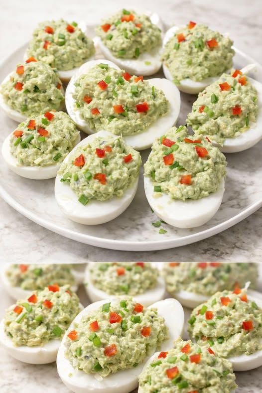 Aperitiv oua umplute cu avocado