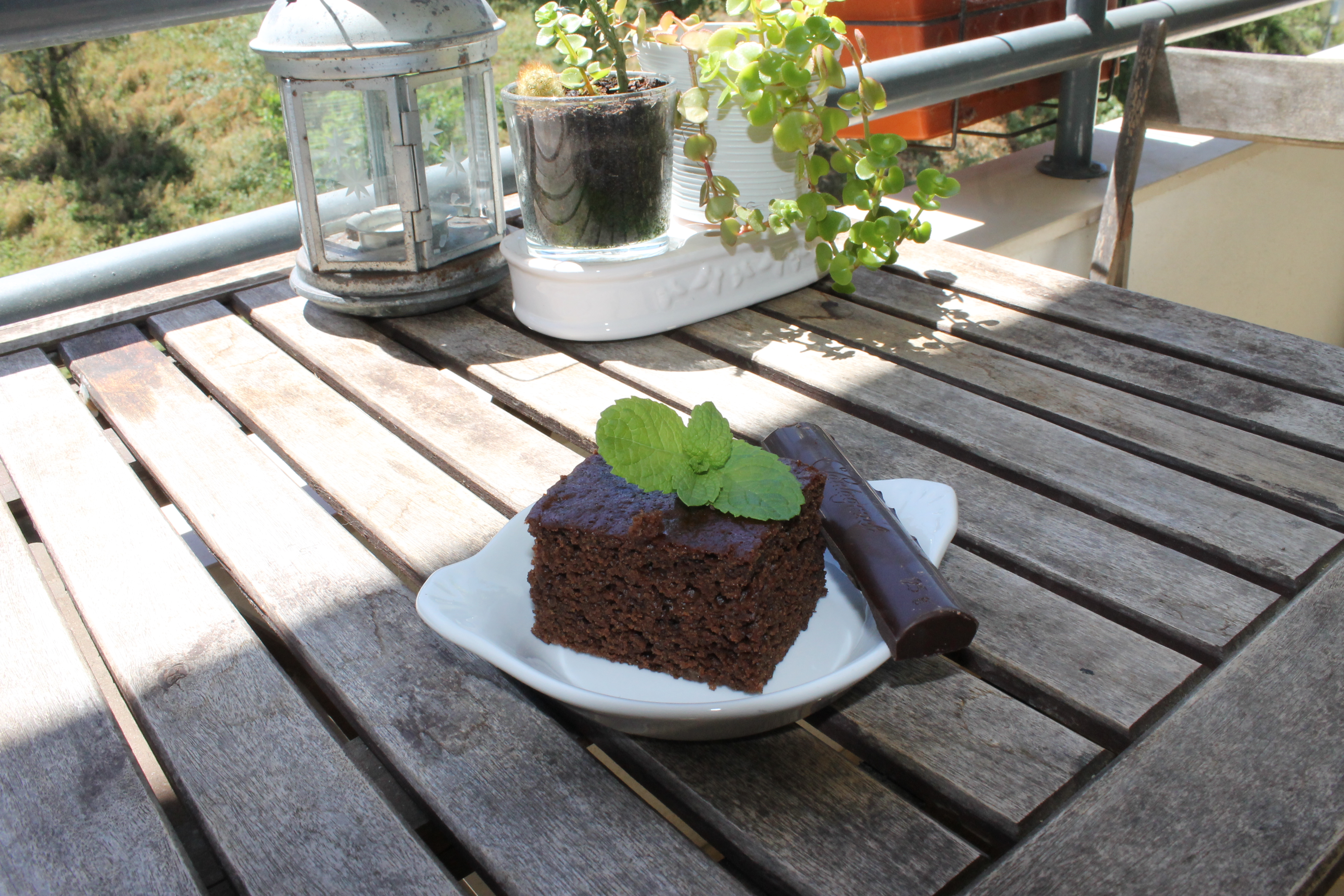 Desert brownie cu ciocolata si banane