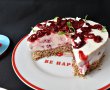 Desert cheesecake cu iaurt, zmeura si sos de visine-8