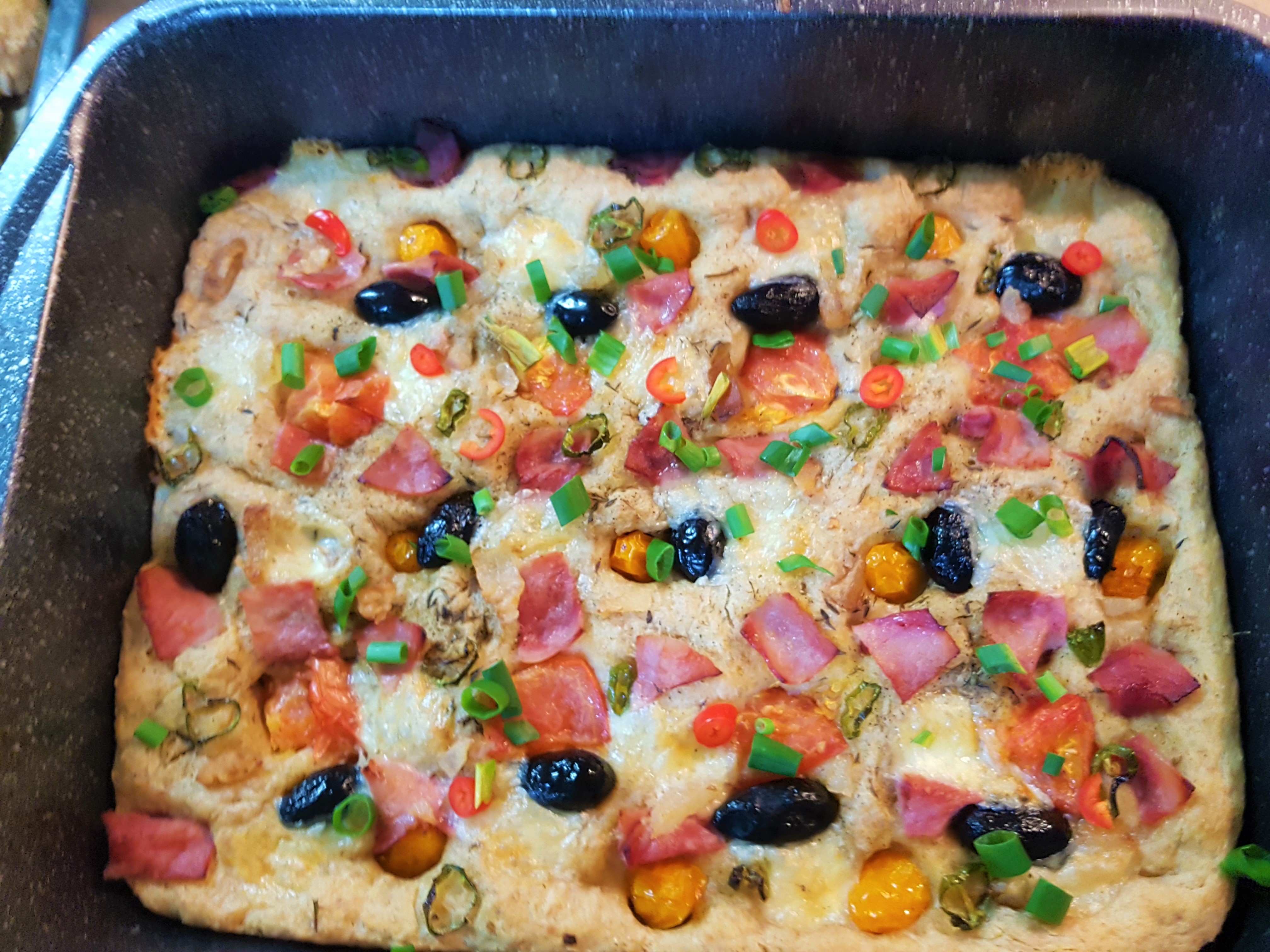 Foccacia cu faina graham