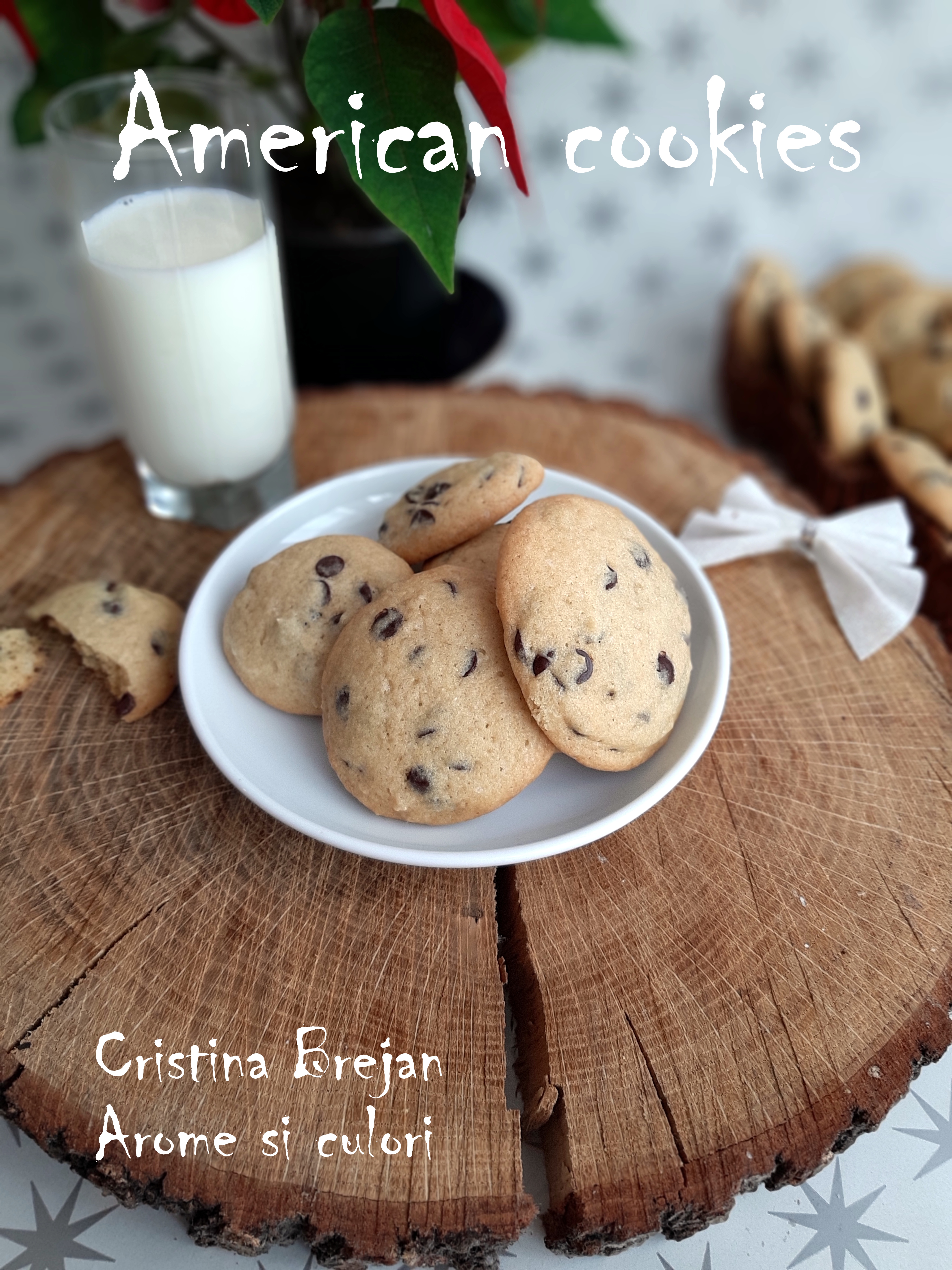 Desert American chocolate chip cookies