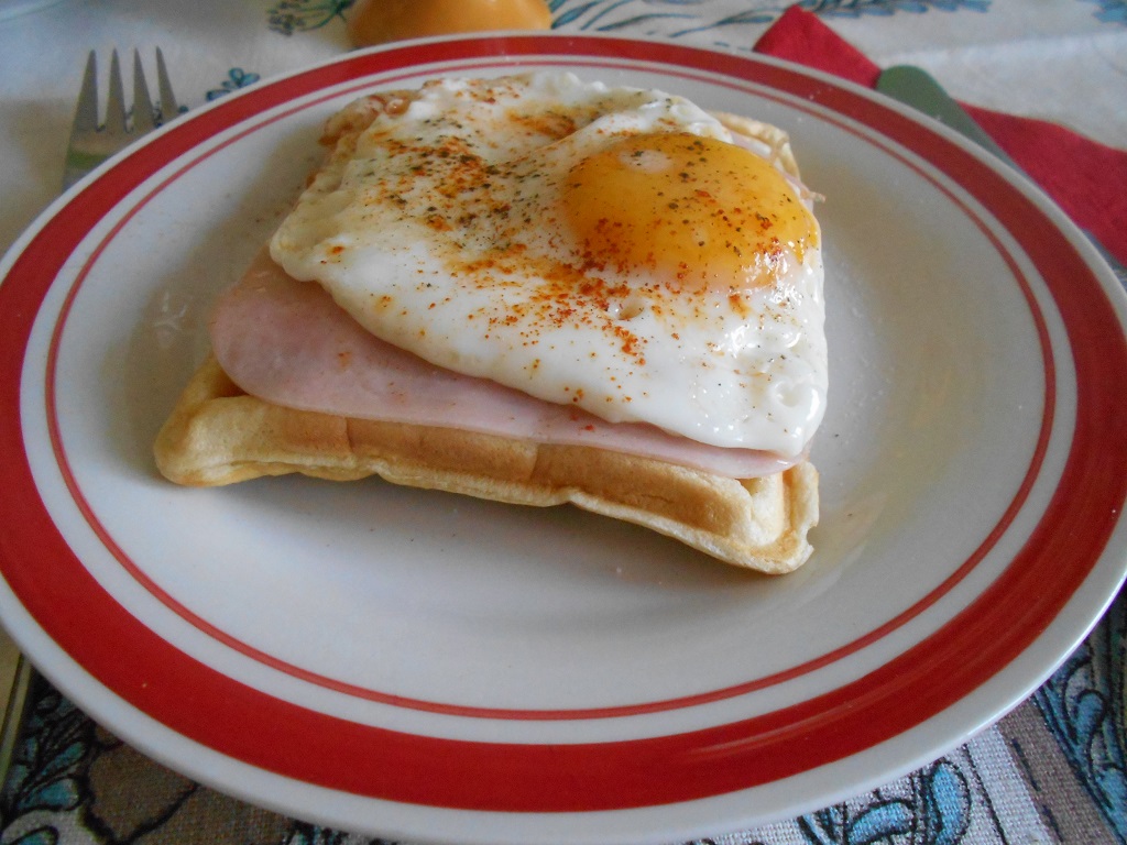 Aperitiv gofre Croque Monsieur