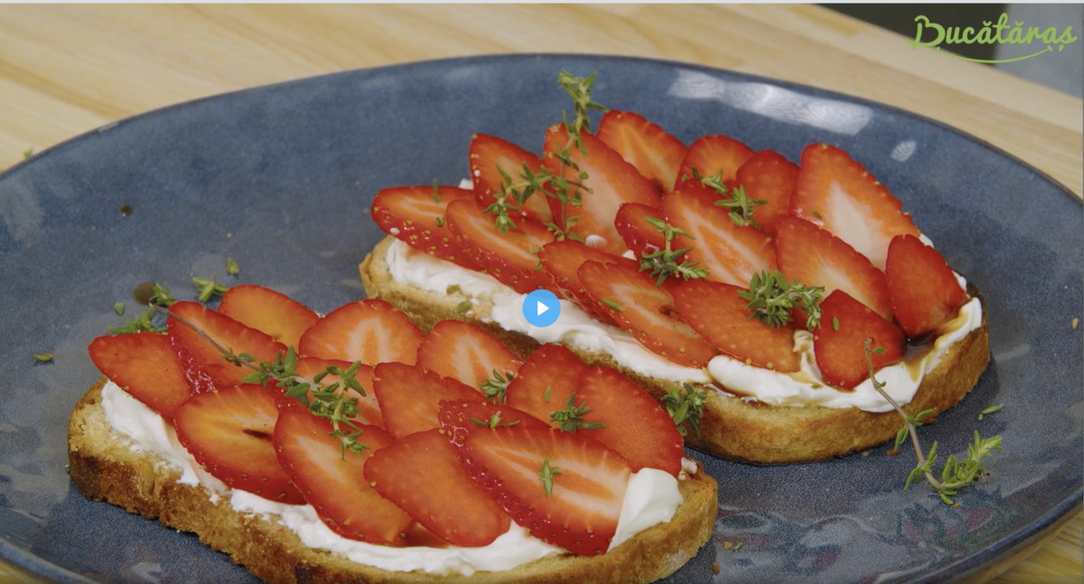 Reteta de Crostini cu capsuni, un desert delicios in 10 minute