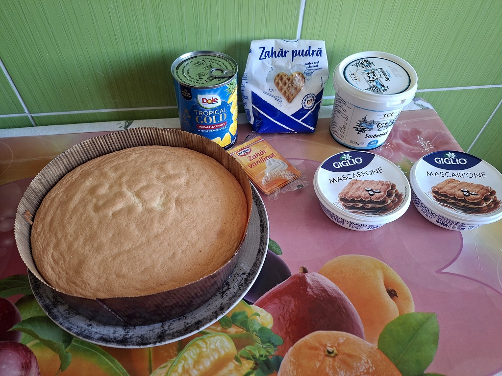 Tort Pina Colada - Reteta delicioasa cu ananas