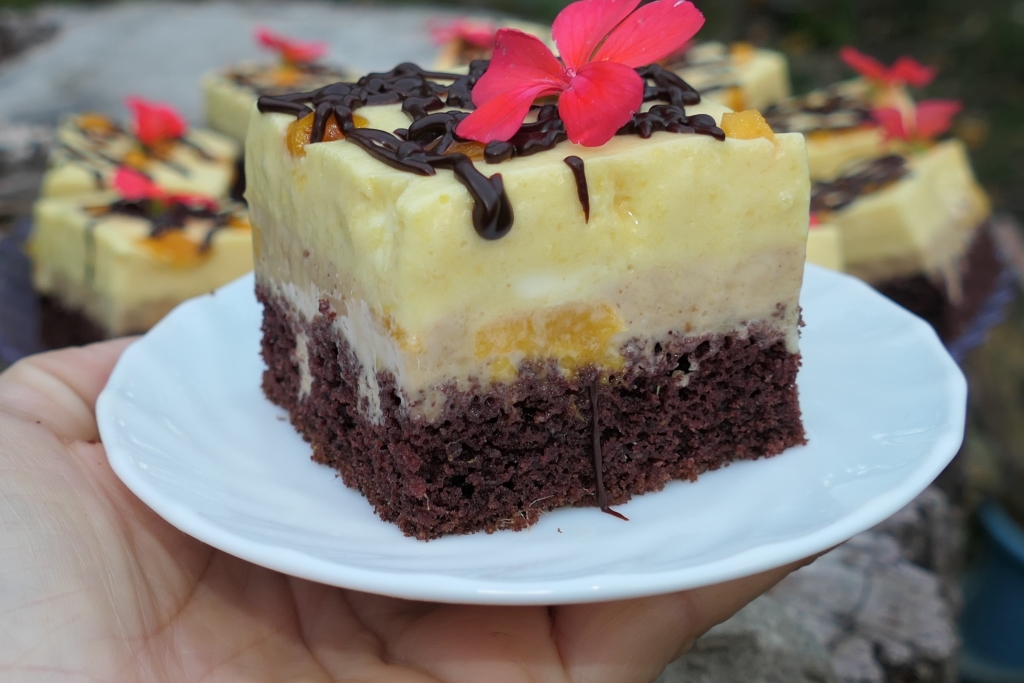 Prajitura cu mango si pralina cu alune de padure - Reteta delicioasa de casa