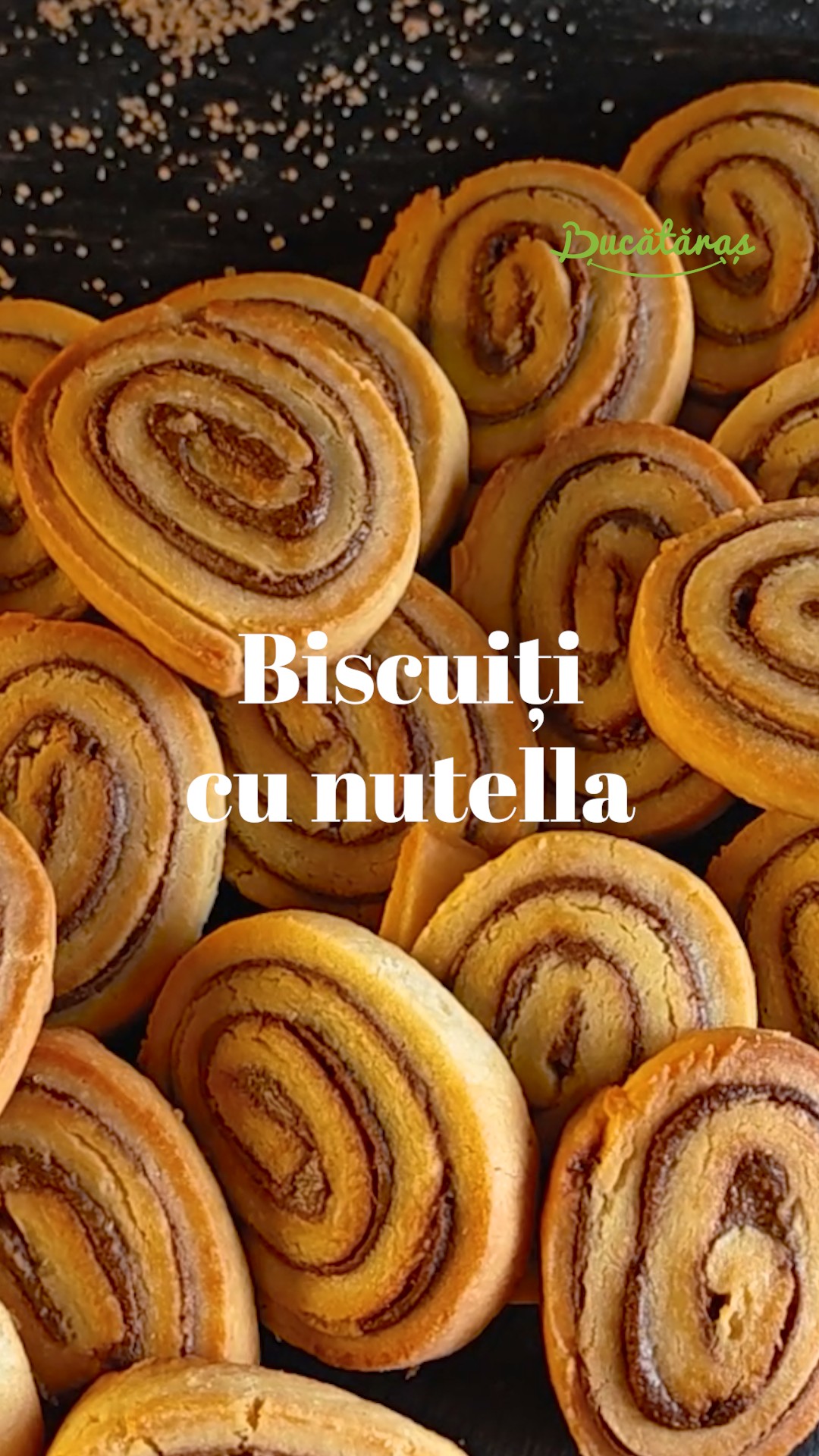 Biscuiți spirală cu Nutella - Delicioși și fragezi